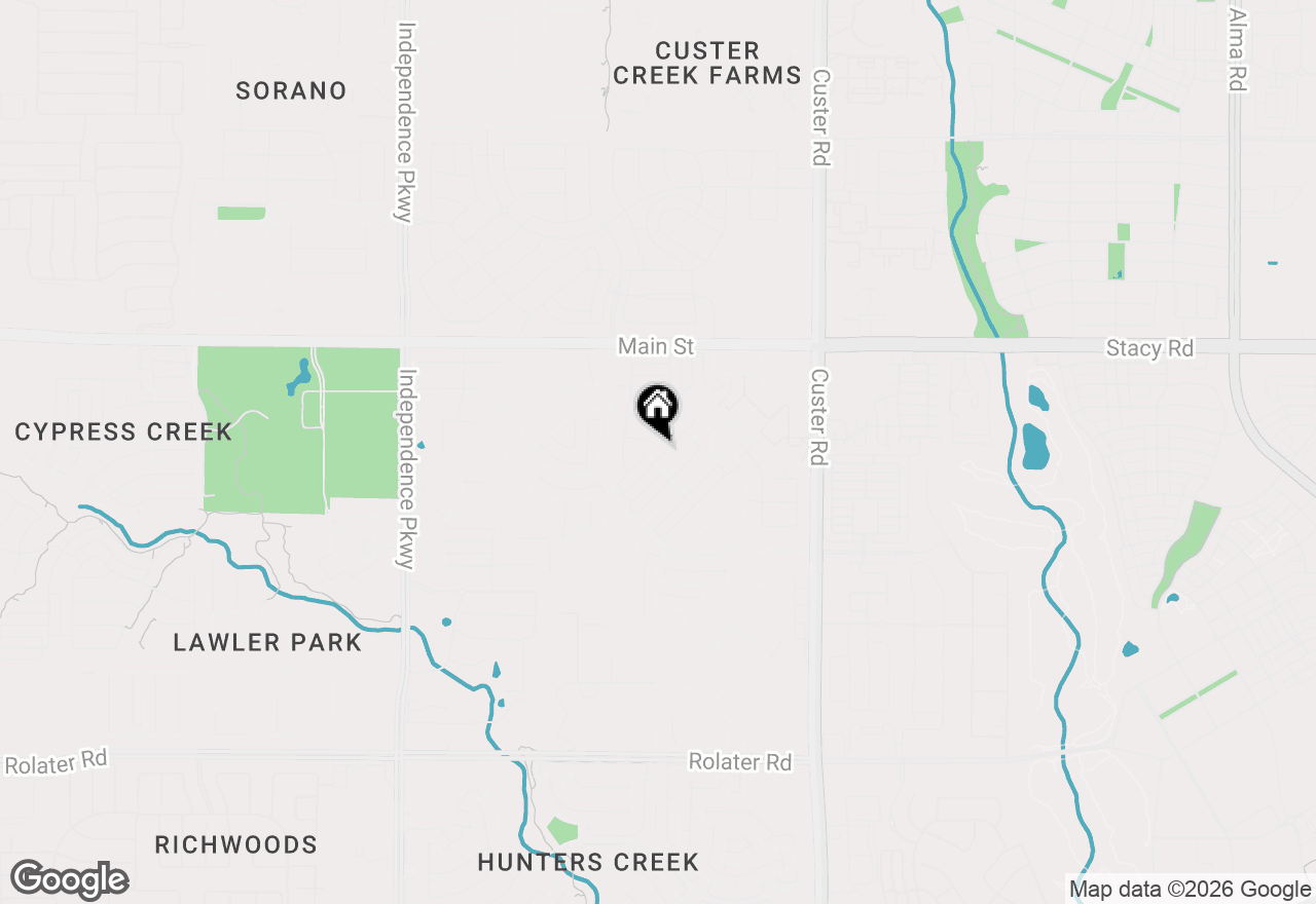 Map of 15625 Hawks Pass Road, Frisco, TX 75035