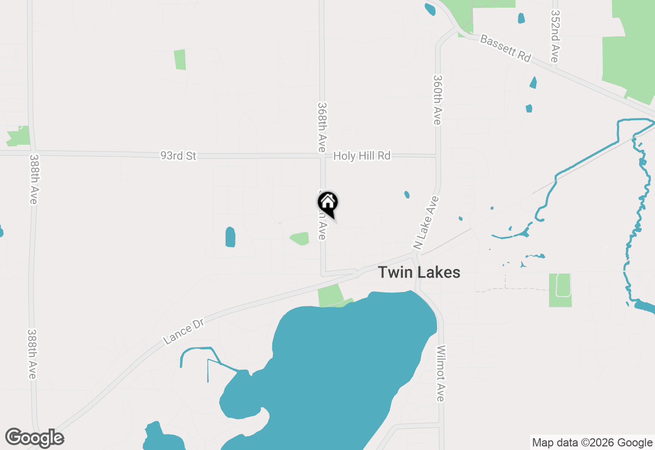 Map of 110 Toms Ave, Twin Lakes, WI 53181