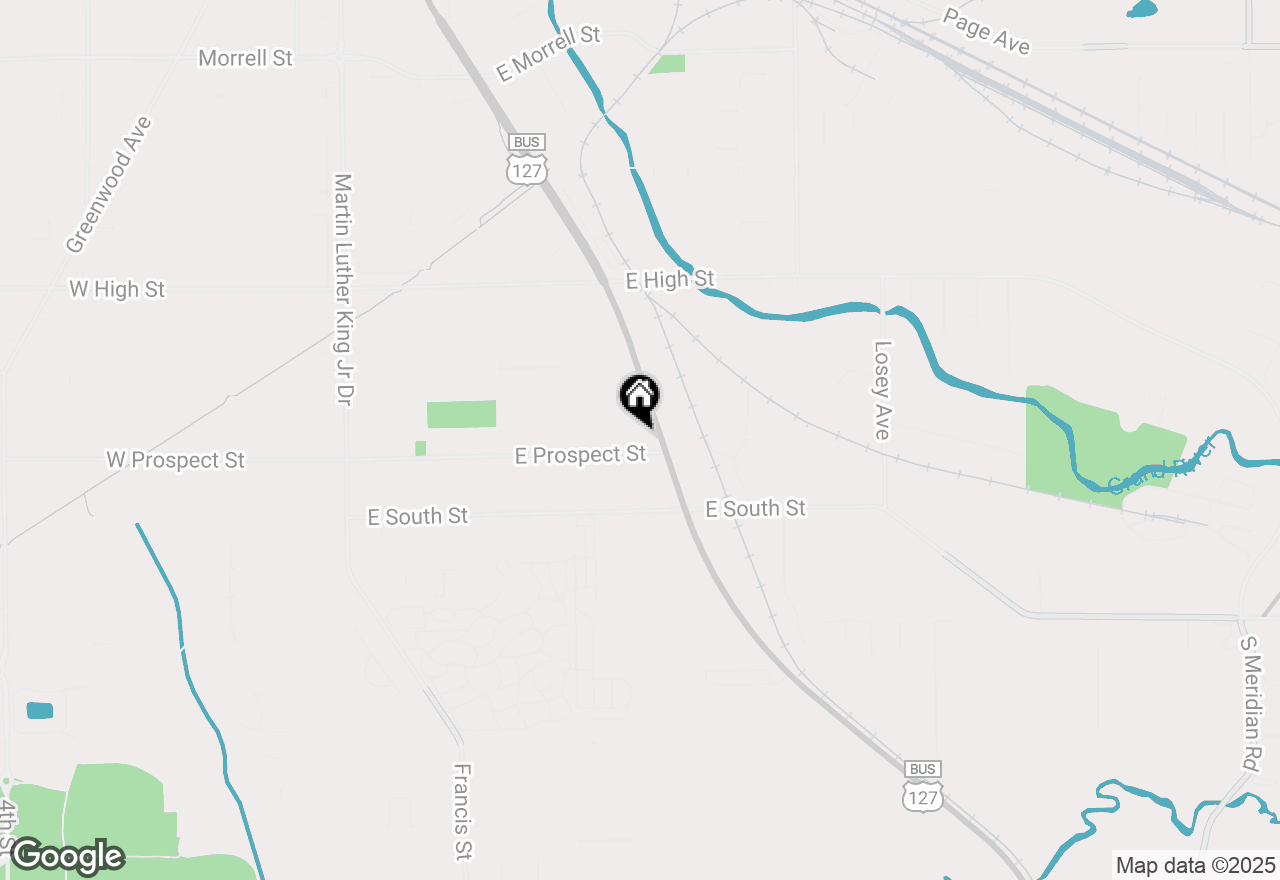 Map of 444 E Prospect Street, Jackson, MI 49203