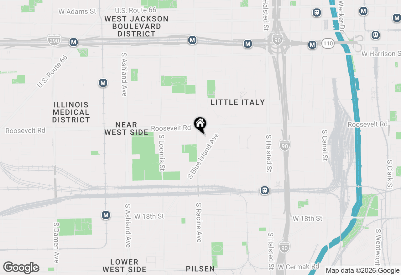 Map of 1153 W Washburne Avenue #301, Chicago, IL 60608