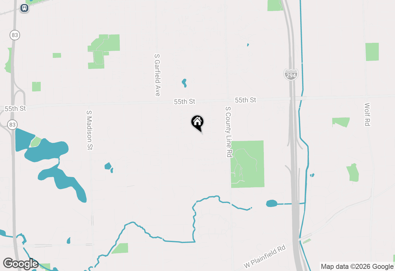 Map of 5631 S Elm Street, Hinsdale, IL 60521