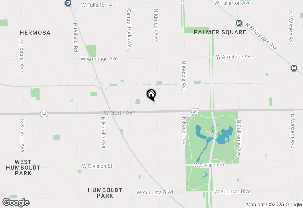 Map of 1633 N Saint Louis Avenue, Chicago, IL 60647