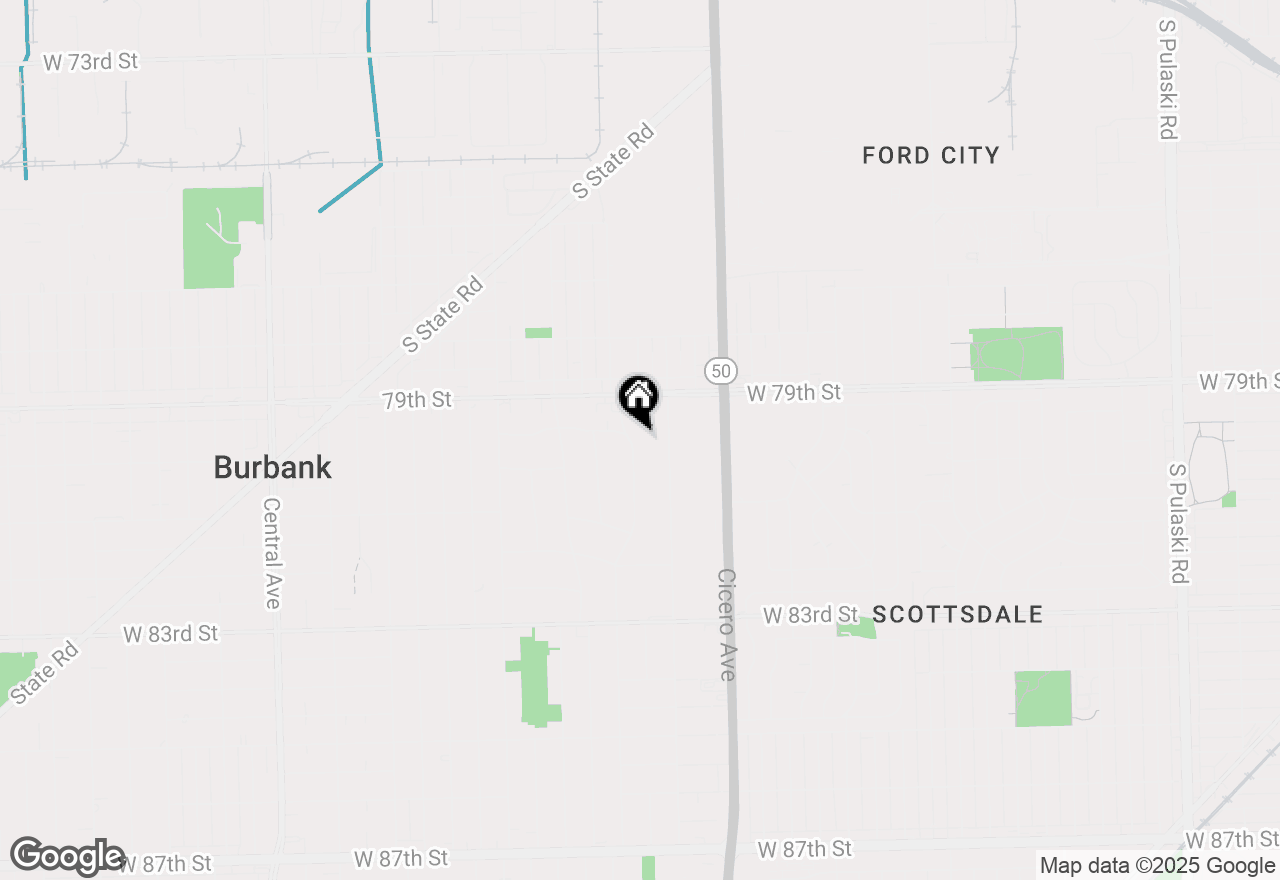 Map of 7949 Lavergne Avenue, Burbank, IL 60459