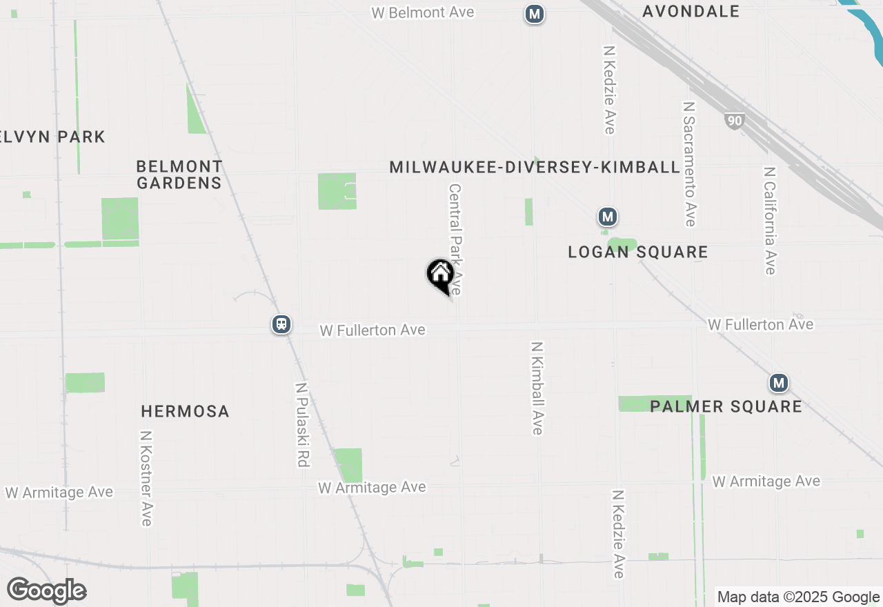 Map of 2435 N Monticello Avenue, Chicago, IL 60647