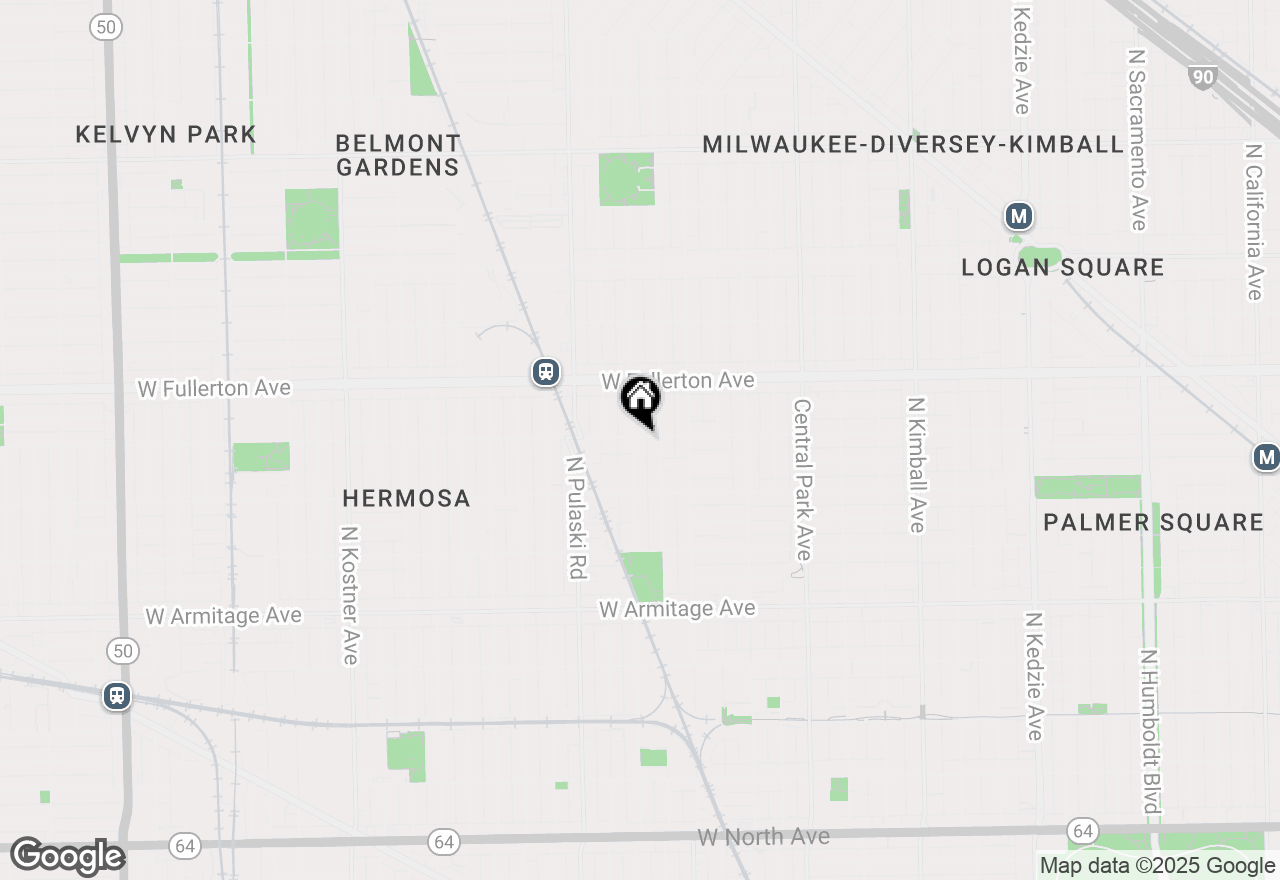 Map of 2257 N Springfield Avenue #1F, Chicago, IL 60647