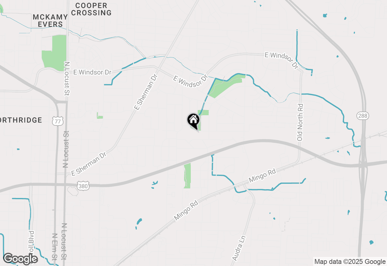 Map of 1420 Mistywood, Denton, TX 76209