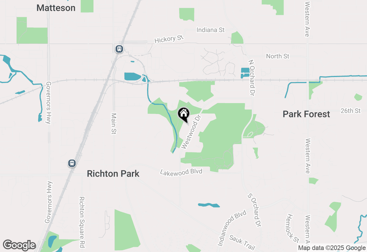 Map of 124 Willow Street, Park Forest, IL 60466