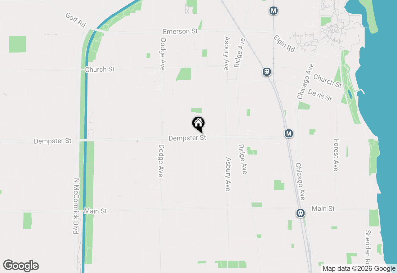 Map of 1533 Dempster Street, Evanston, IL 60201