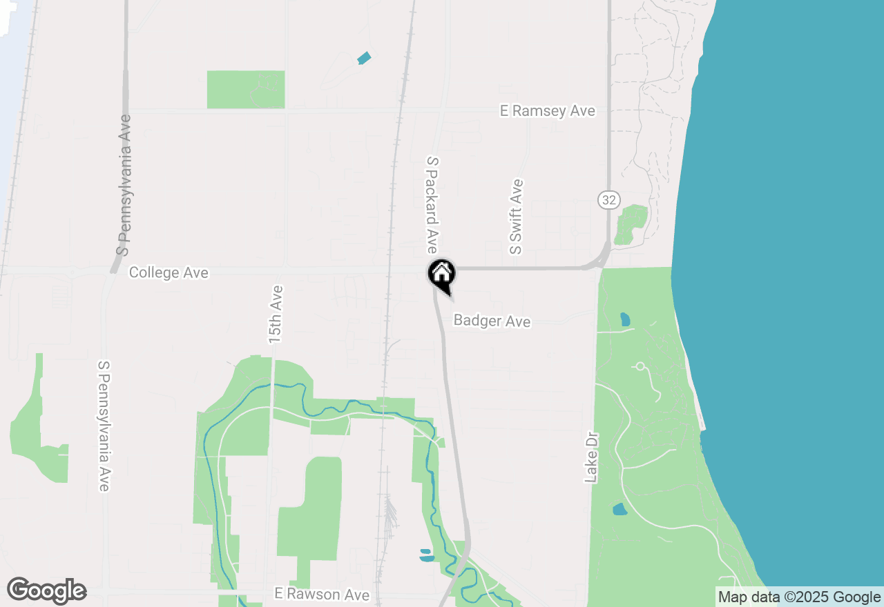 Map of 201 N Chicago Ave, South Milwaukee, WI 53172