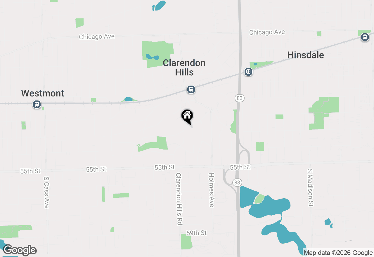 Map of (Address confidential), Clarendon Hills, Illinois 60514