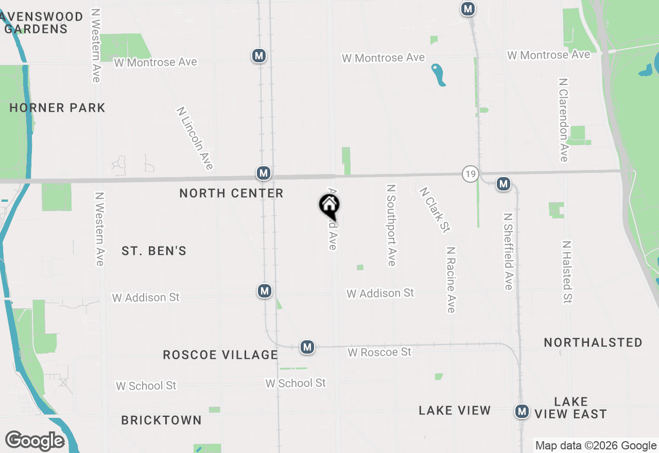 Map of 3816 N Ashland Avenue #1S, Chicago, IL 60613