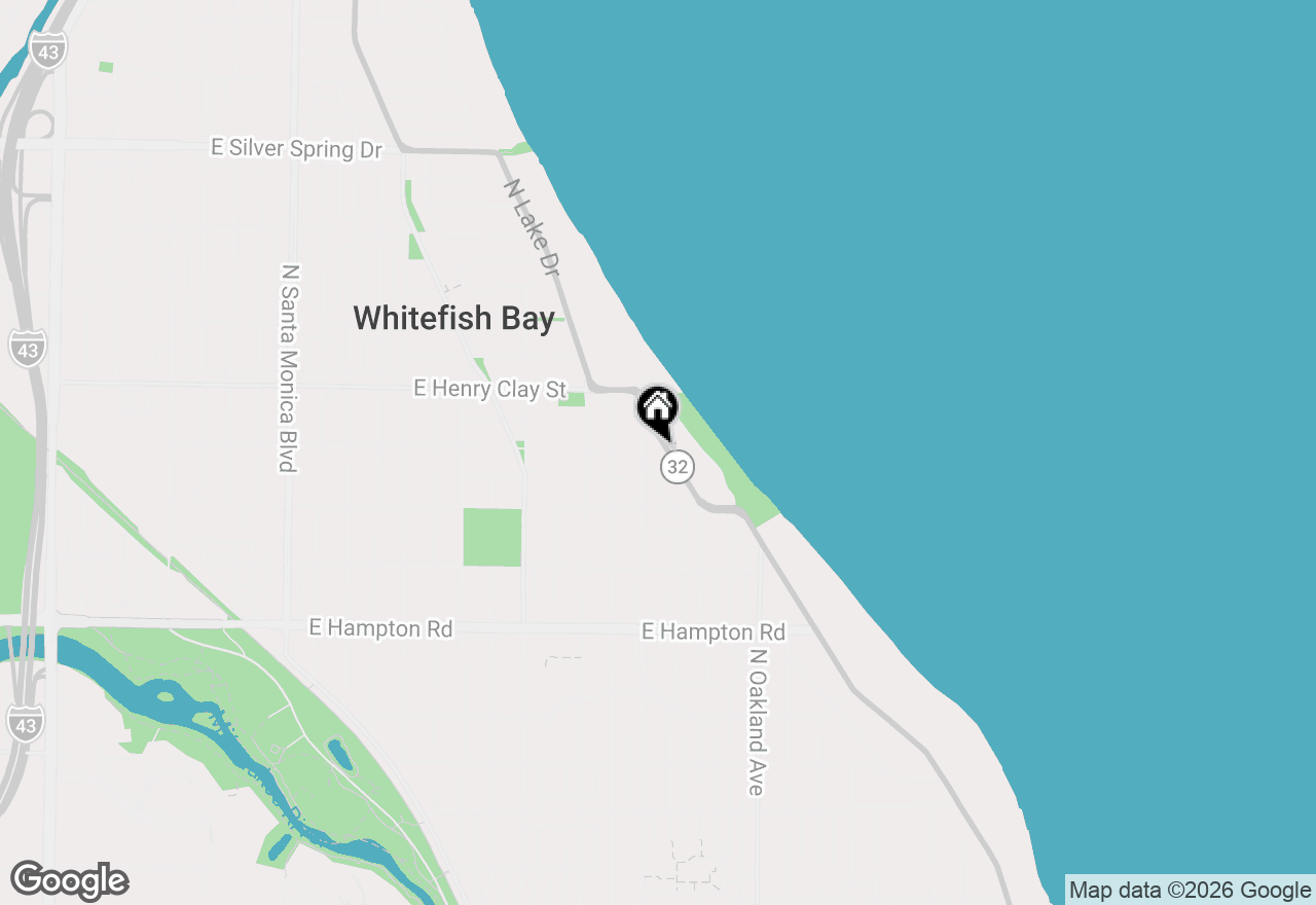 Map of 5079 N Lake Dr, Whitefish Bay, WI 53217