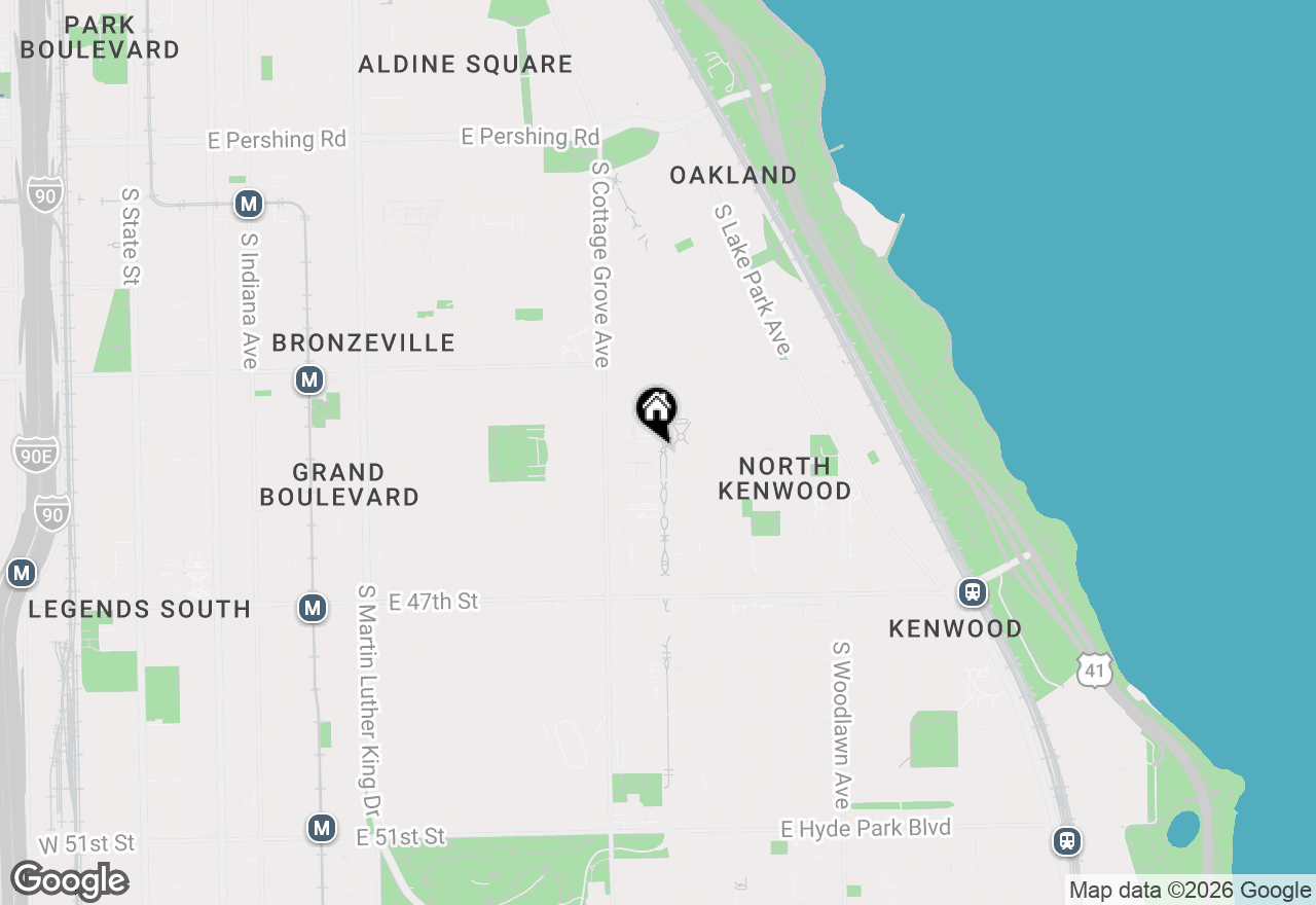 Map of 4444 South Drexel Boulevard