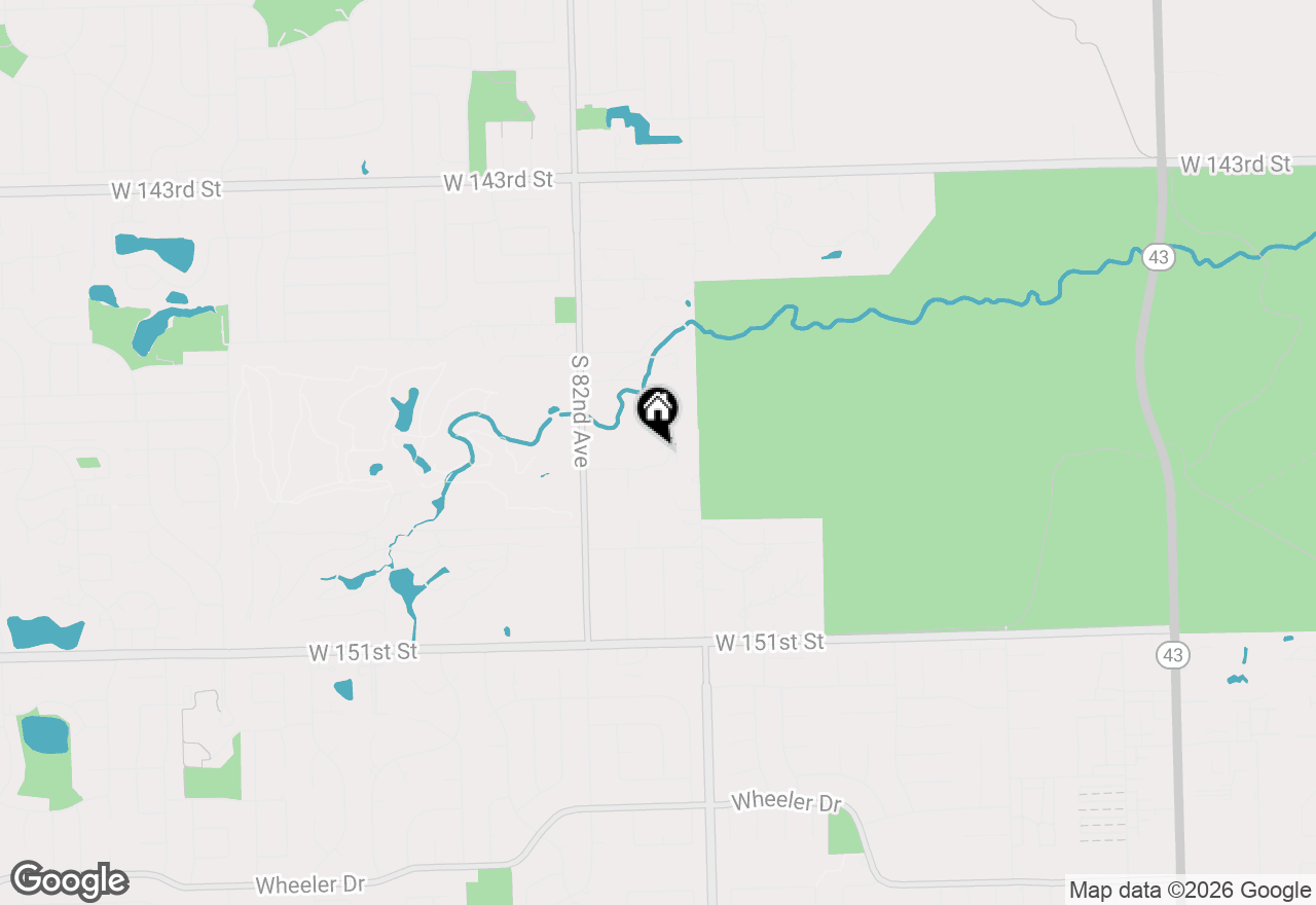 Map of 14660 Silver Lake Drive, Orland Park, IL 60462