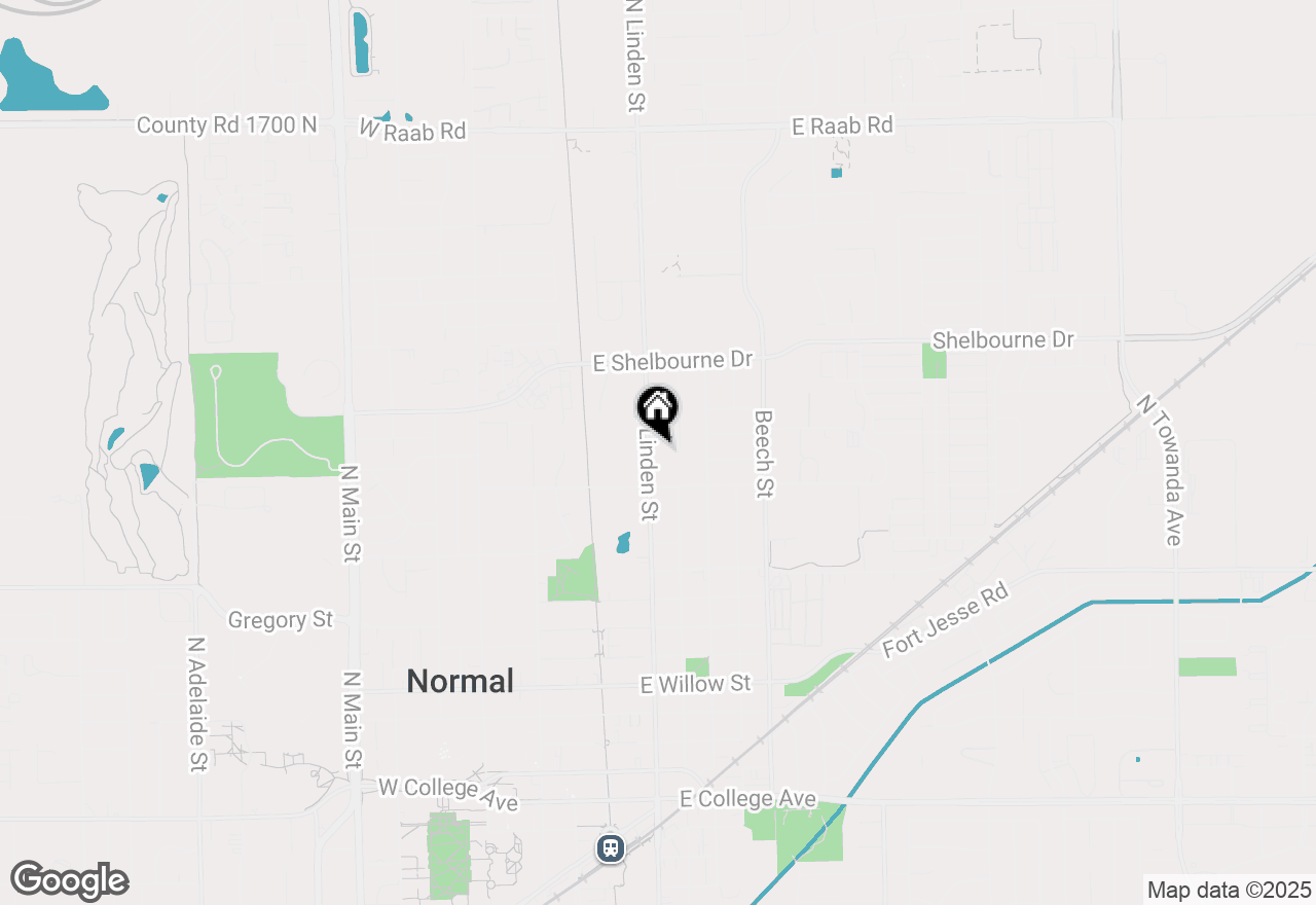 Map of 1110 N Linden Street, Normal, IL 61761