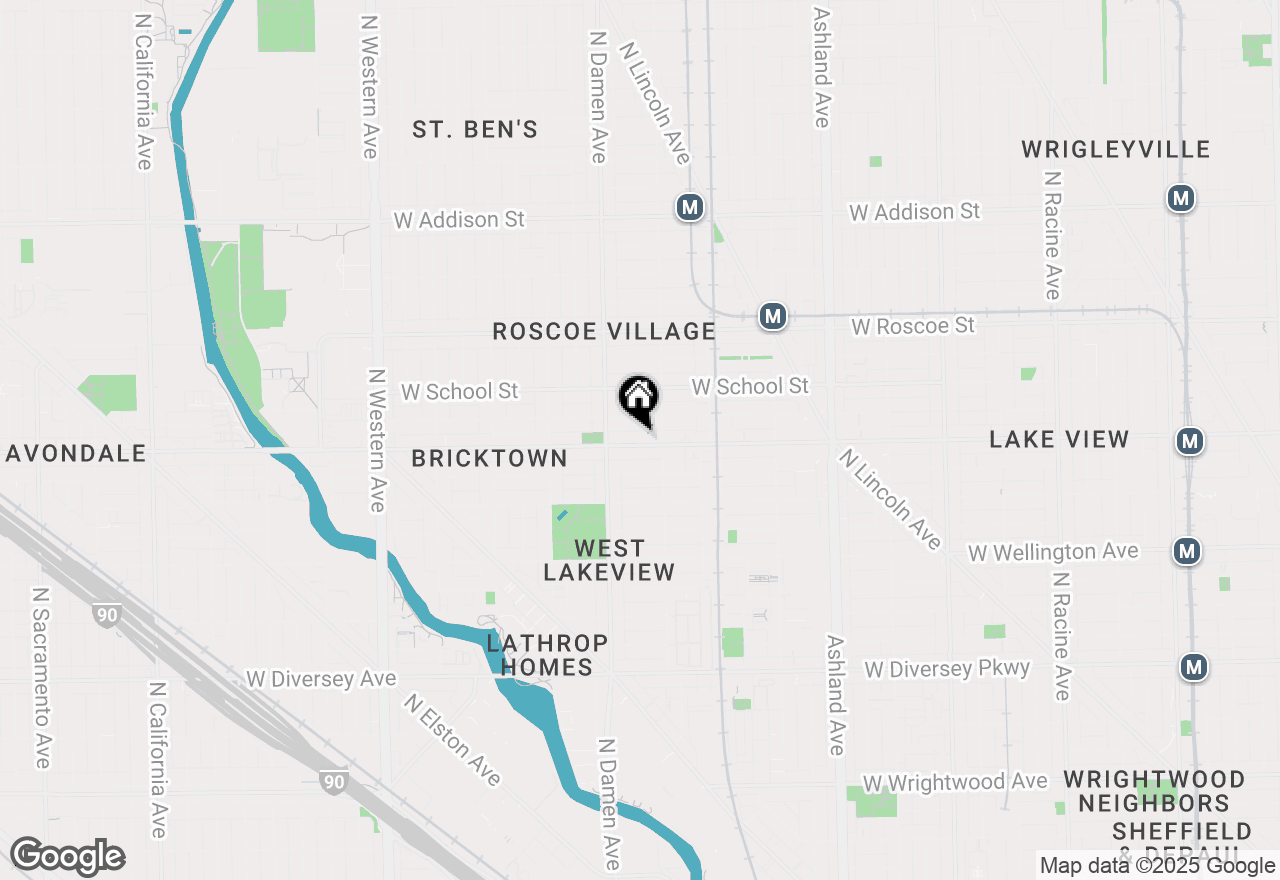 Map of 1922 W Belmont Avenue #3, Chicago, IL 60657