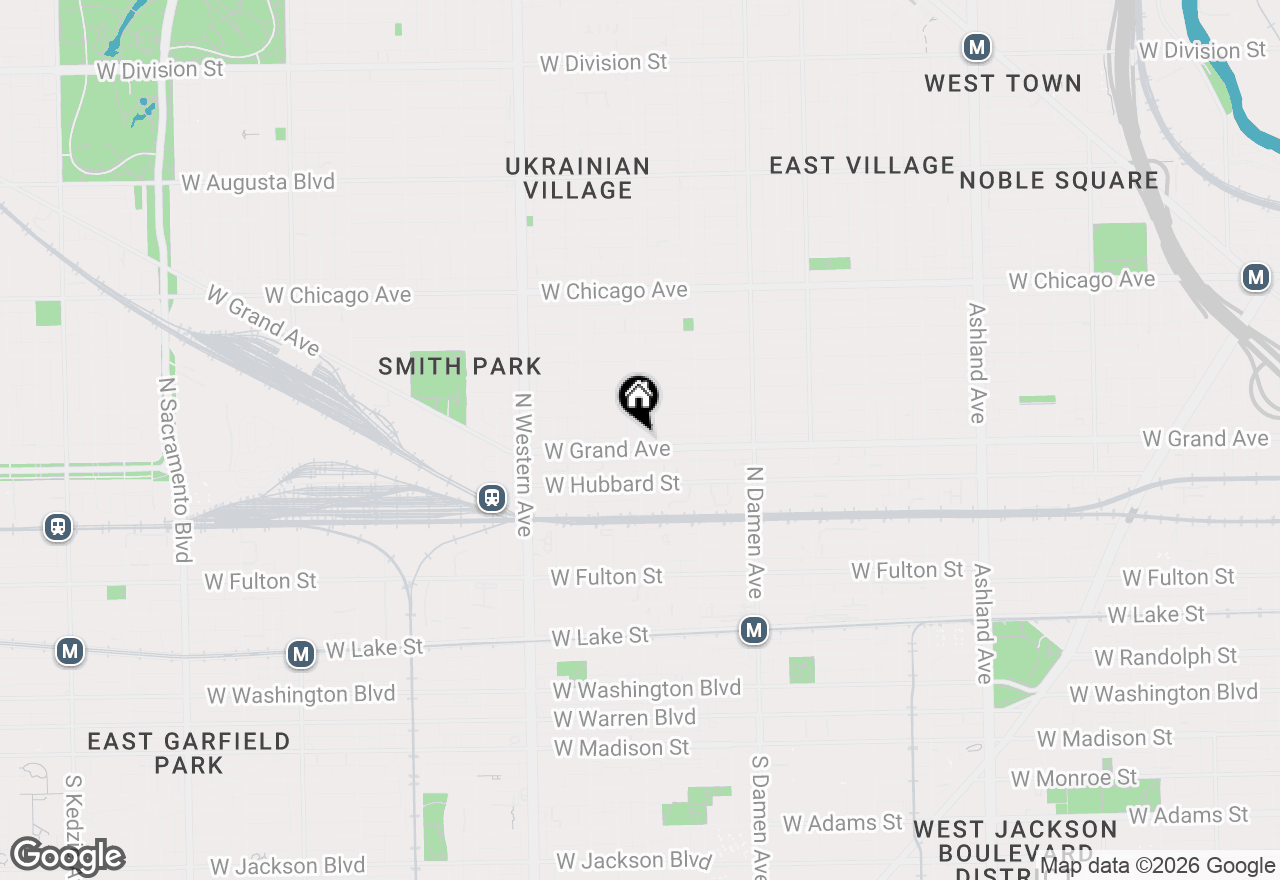 Map of 504 N Leavitt Street #302, Chicago, IL 60612