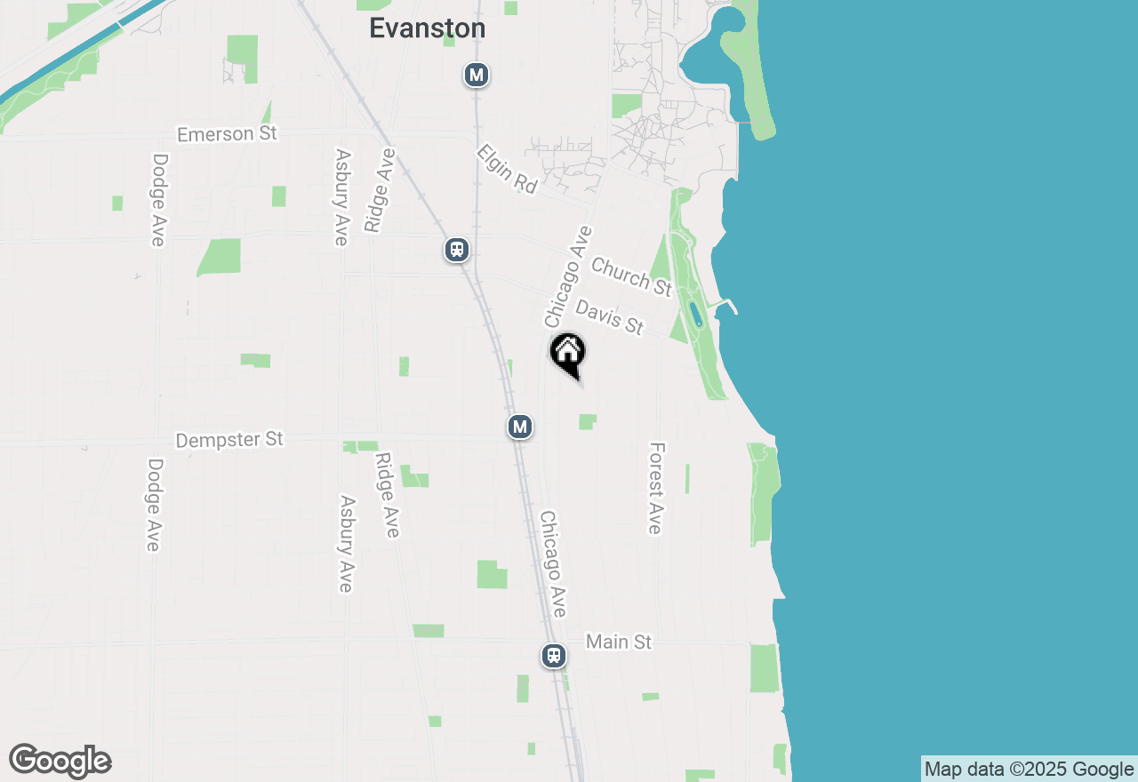 Map of 1408 Hinman Avenue #2, Evanston, IL 60201