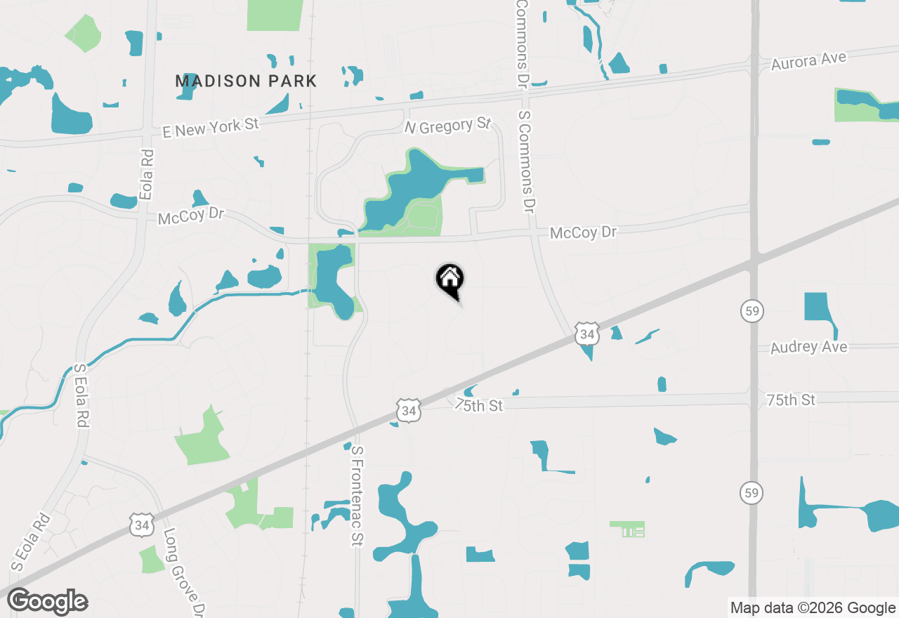 Map of 130 Westhampton Court, Aurora, IL 60504