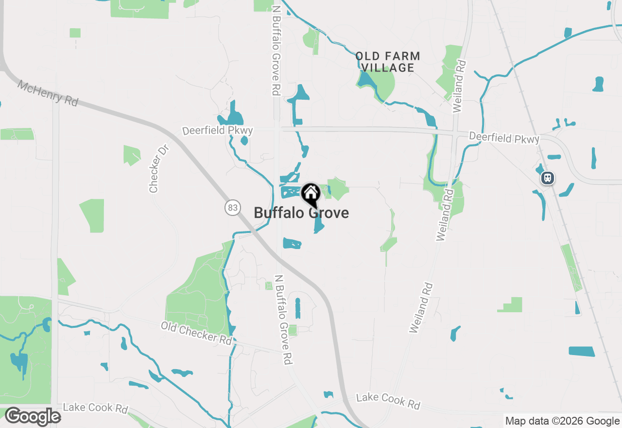 Map of 192 W Fox Hill Drive, Buffalo Grove, IL 60089