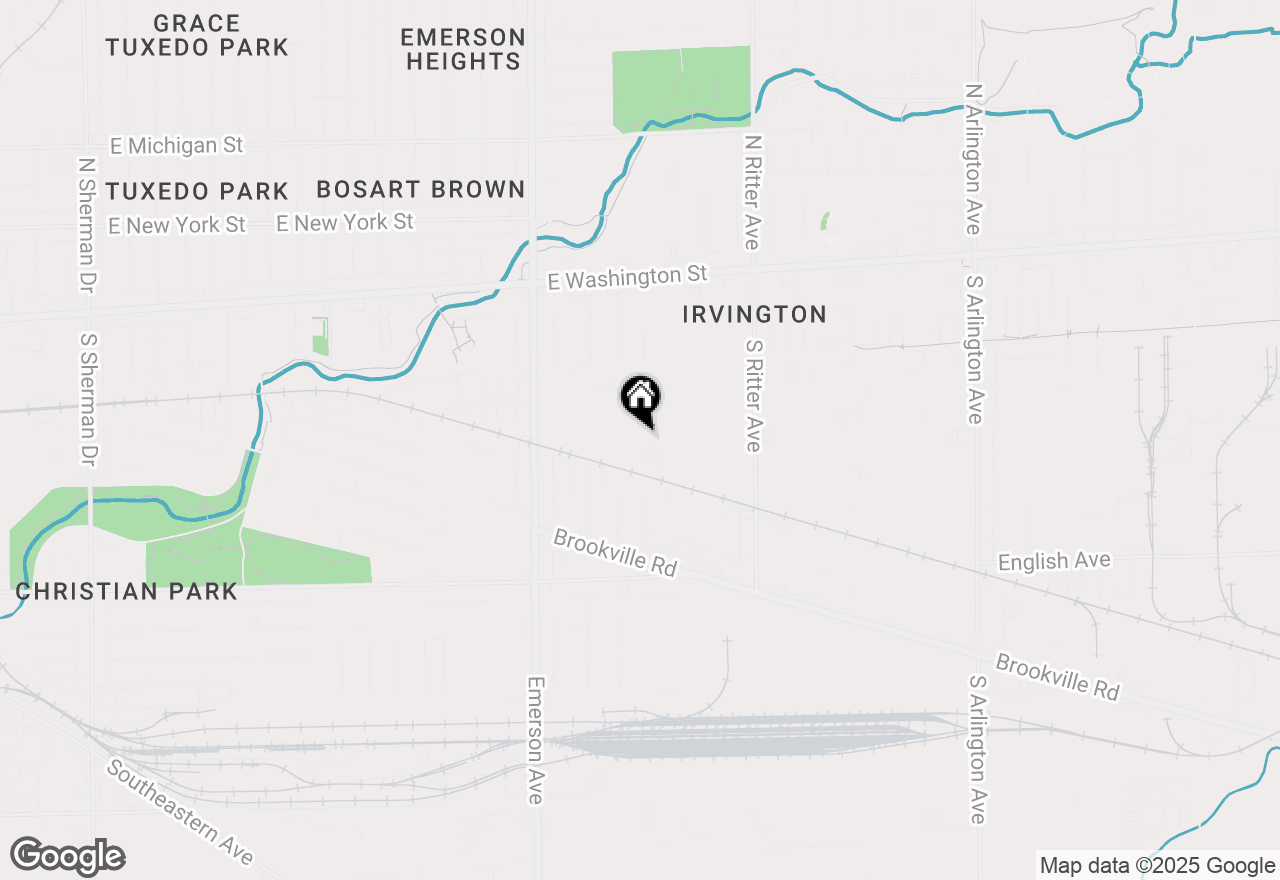 Map of 316 Ohmer Avenue, Indianapolis, IN 46219
