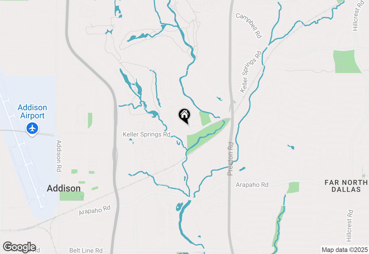 Map of 4 Green Park Drive, Dallas, TX 75248