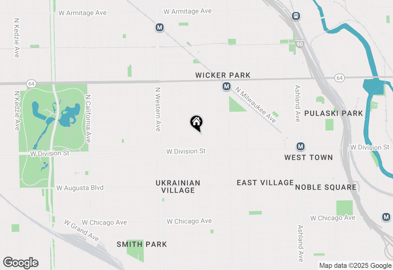 Map of 2155 W Potomac Avenue #CH-1, Chicago, IL 60622