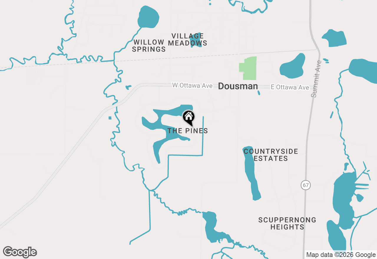 Map of 412 E Red Pine Cir, Dousman, WI 53118