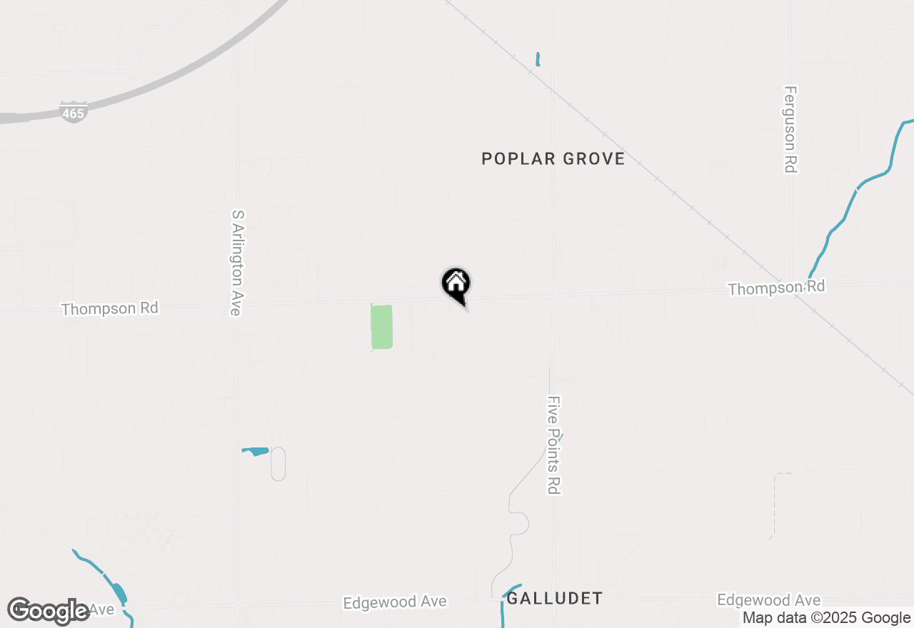 Map of 6709 E Thompson Road, Indianapolis, IN 46237