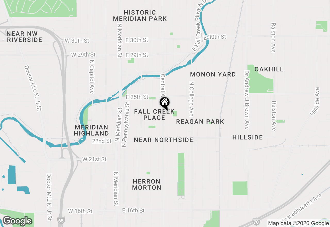 Map of 2353 Central Avenue, Indianapolis, IN 46205