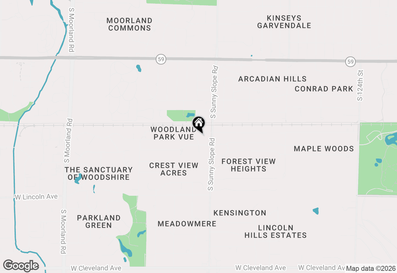 Map of 1940 S Park Wood Ln, New Berlin, WI 53151