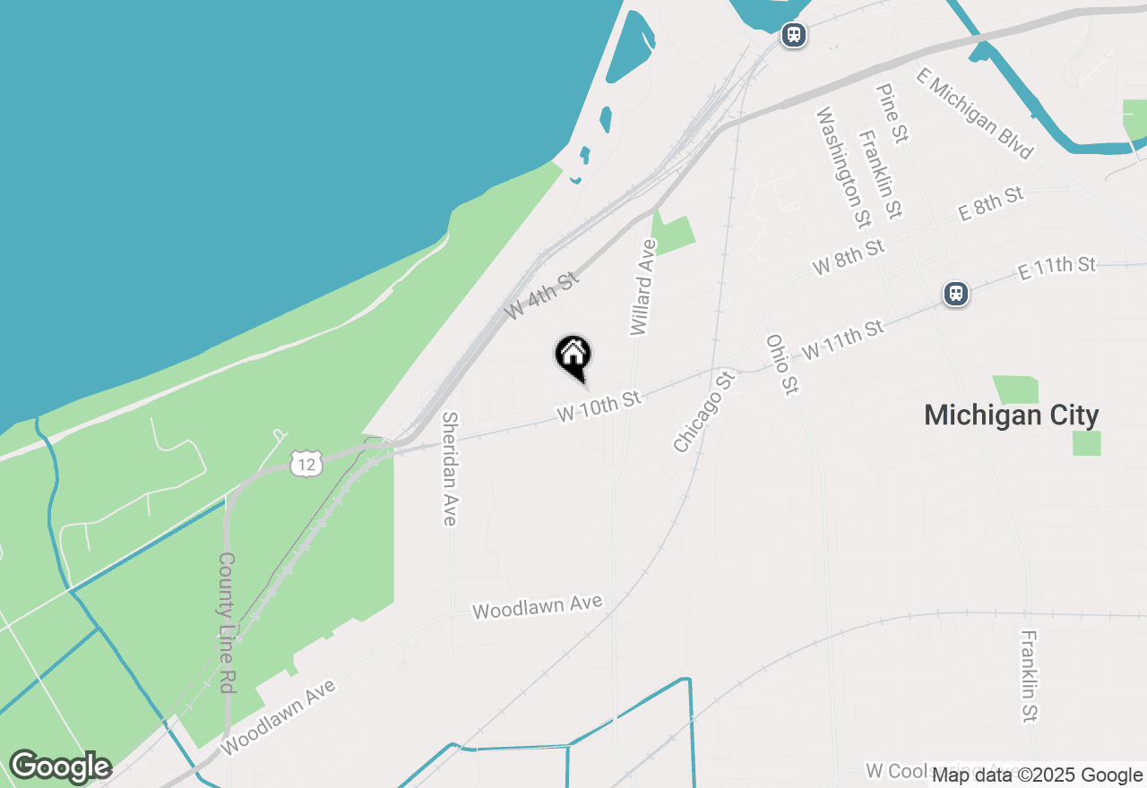 Map of 422 Douglas Avenue, Michigan City, IN 46360