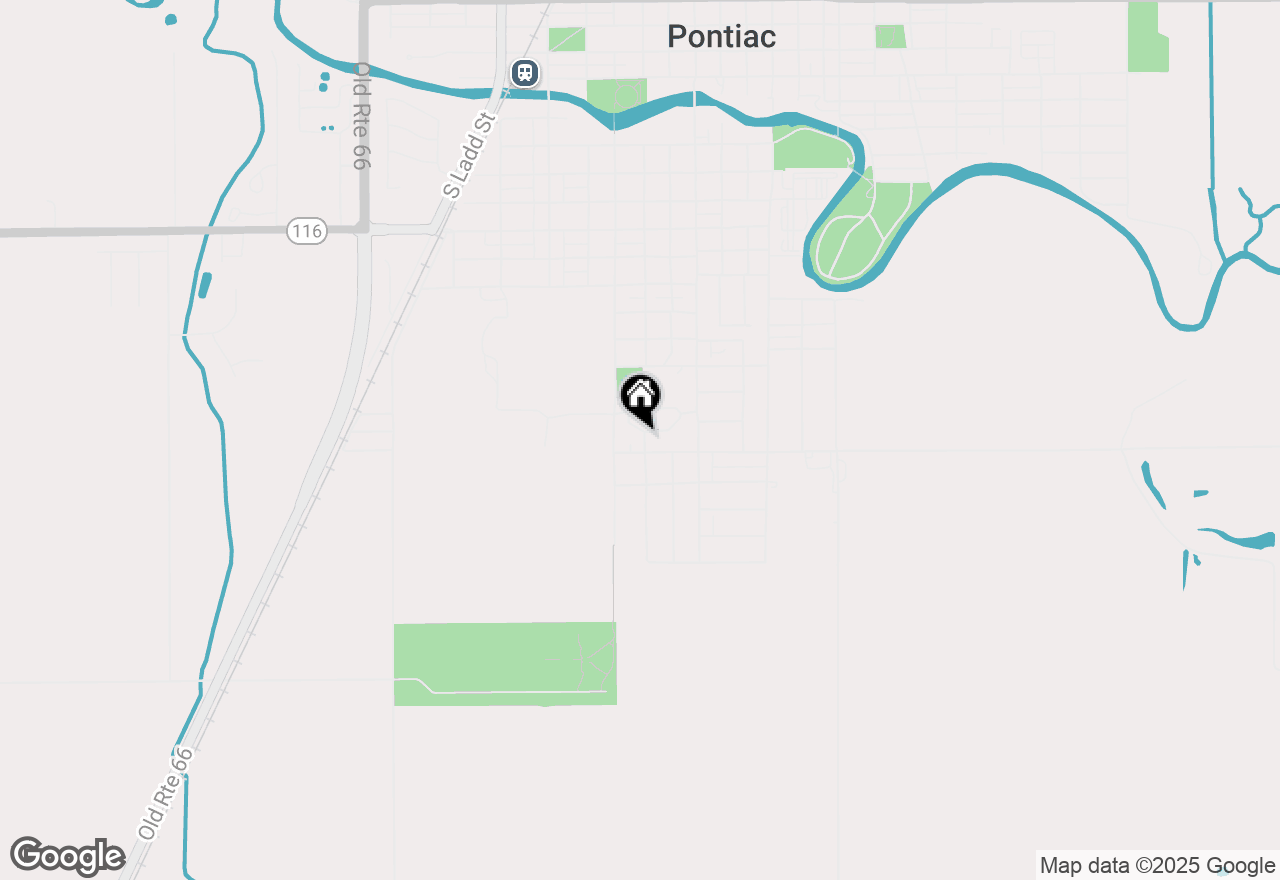 Map of 1303 S Oak Street, Pontiac, IL 61764