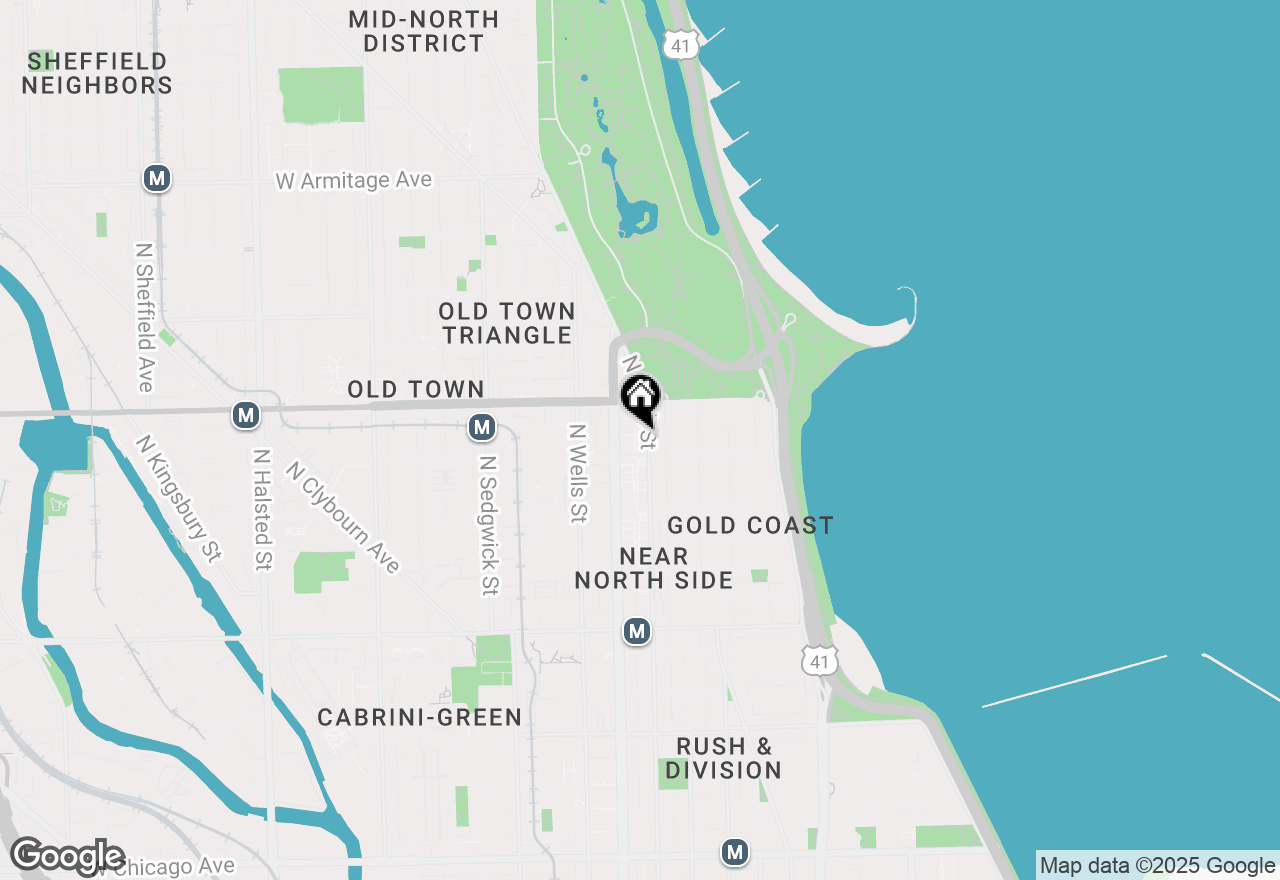 Map of 1555 N Sandburg Terrace #115K, Chicago, IL 60610