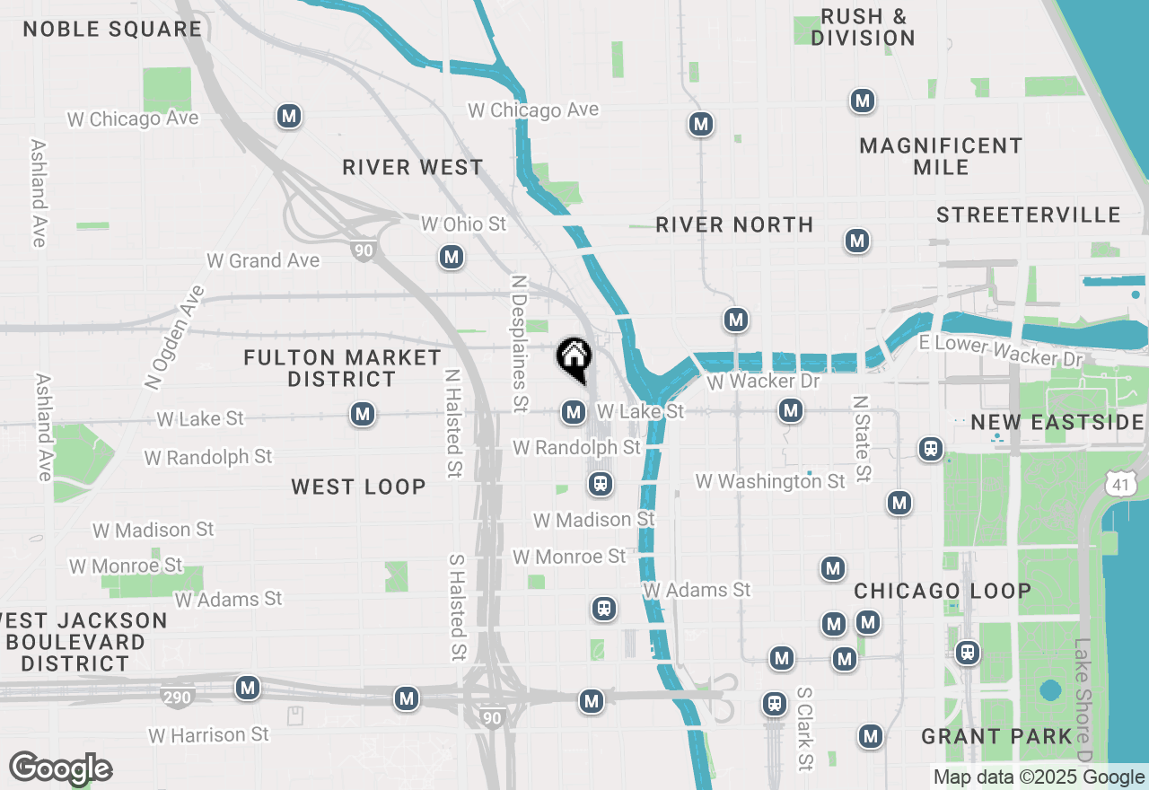 Map of 226 N Clinton Street #227, Chicago, IL 60661