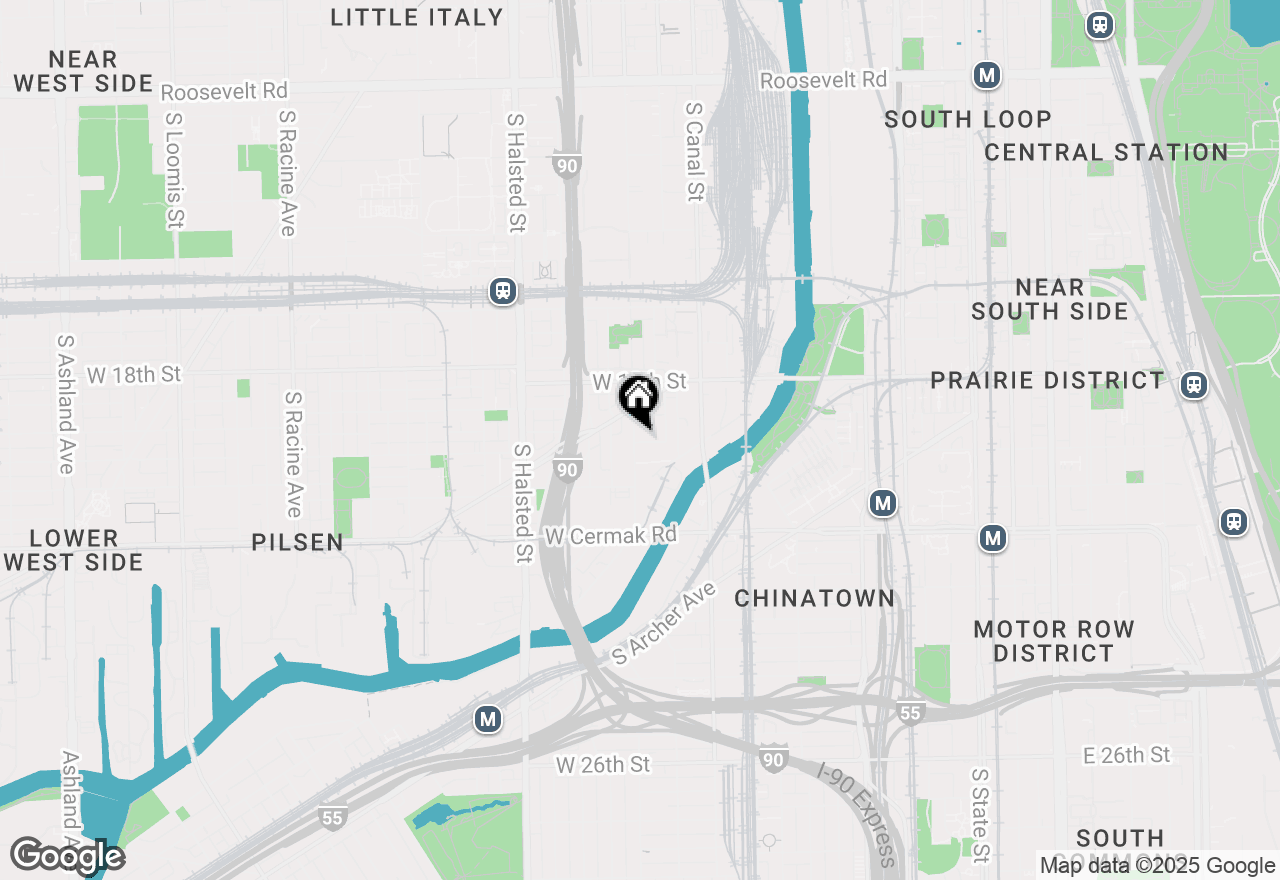 Map of 1935 S Jefferson Street #1R, Chicago, IL 60616