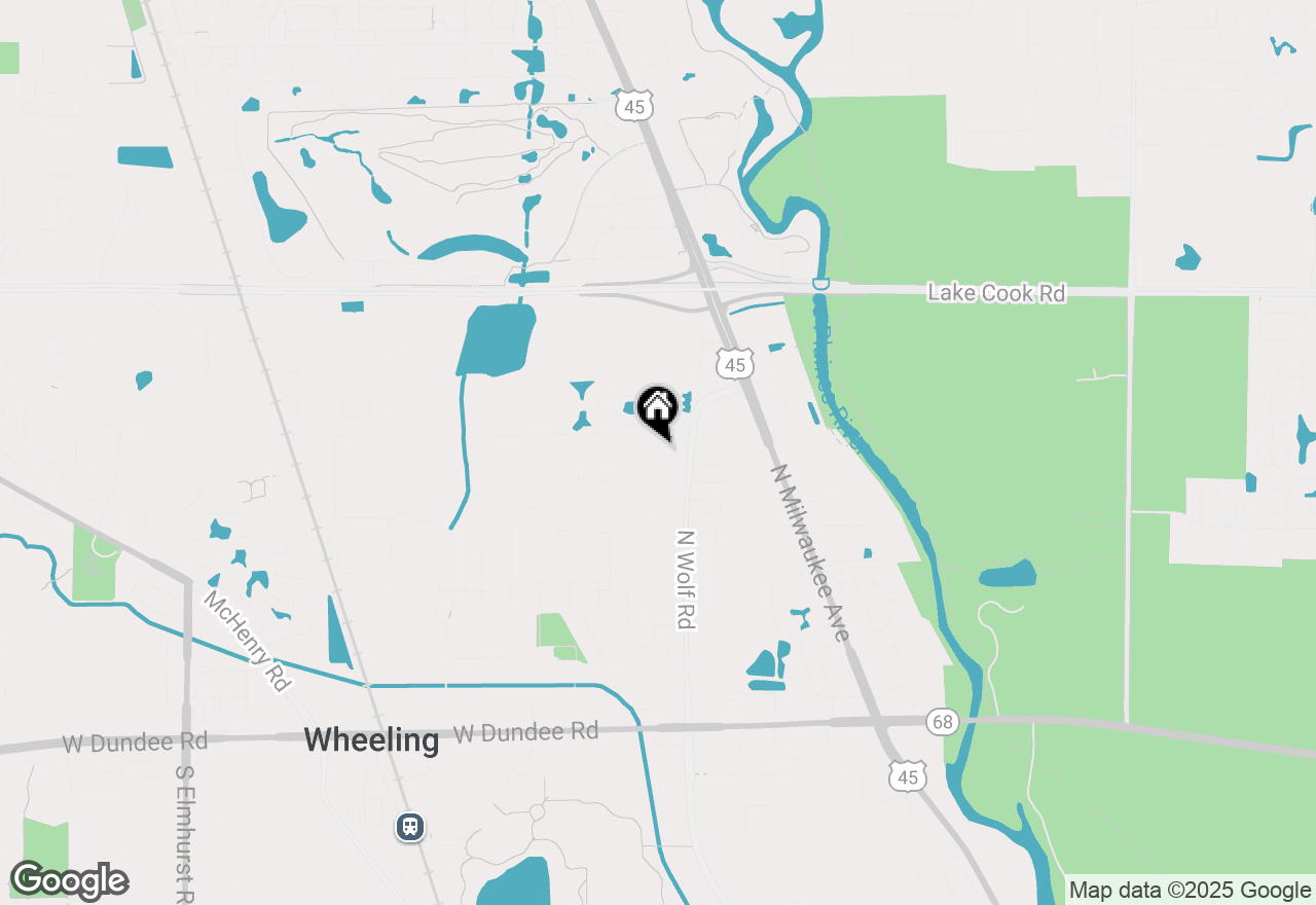 Map of 45 Picardy Lane, Wheeling, IL 60090