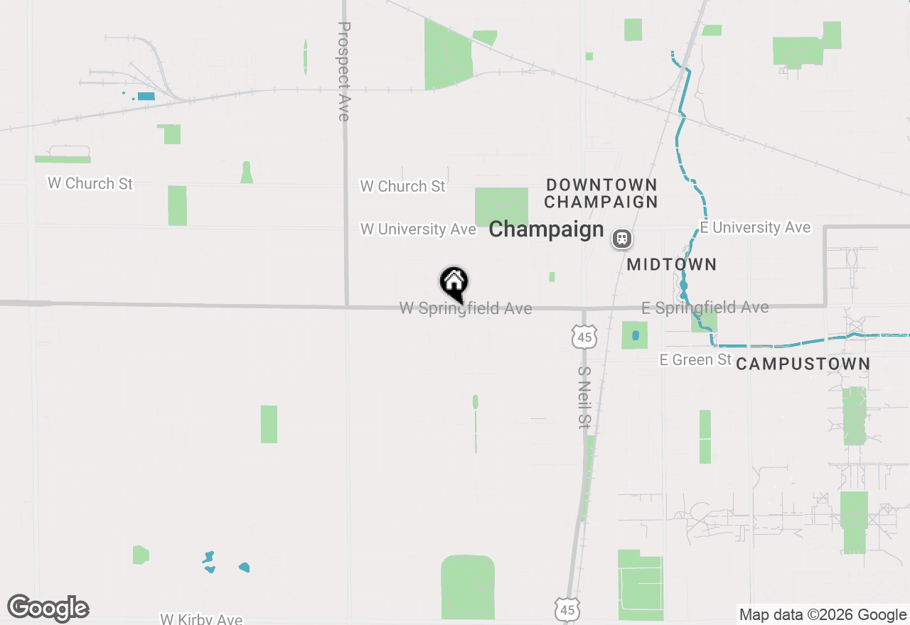 Map of 509 W Springfield Avenue, Champaign, IL 61820
