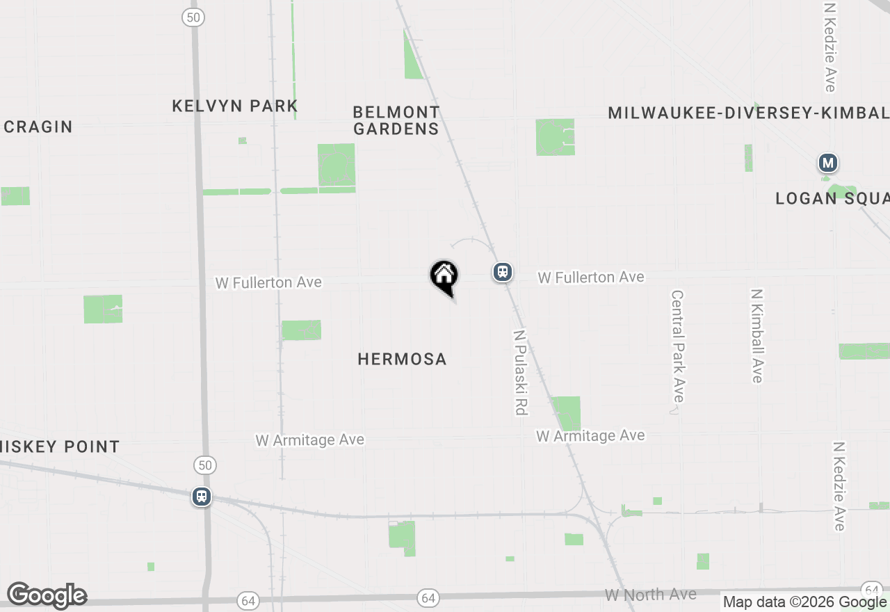 Map of 2317 N Keeler Street #GDN, Chicago, IL 60639