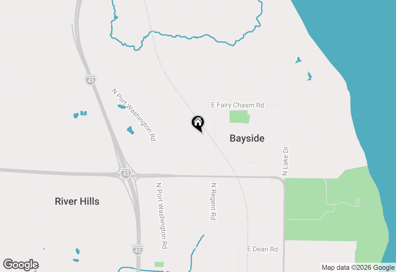 Map of 8975 N Santa Monica Blvd, Bayside, WI 53217