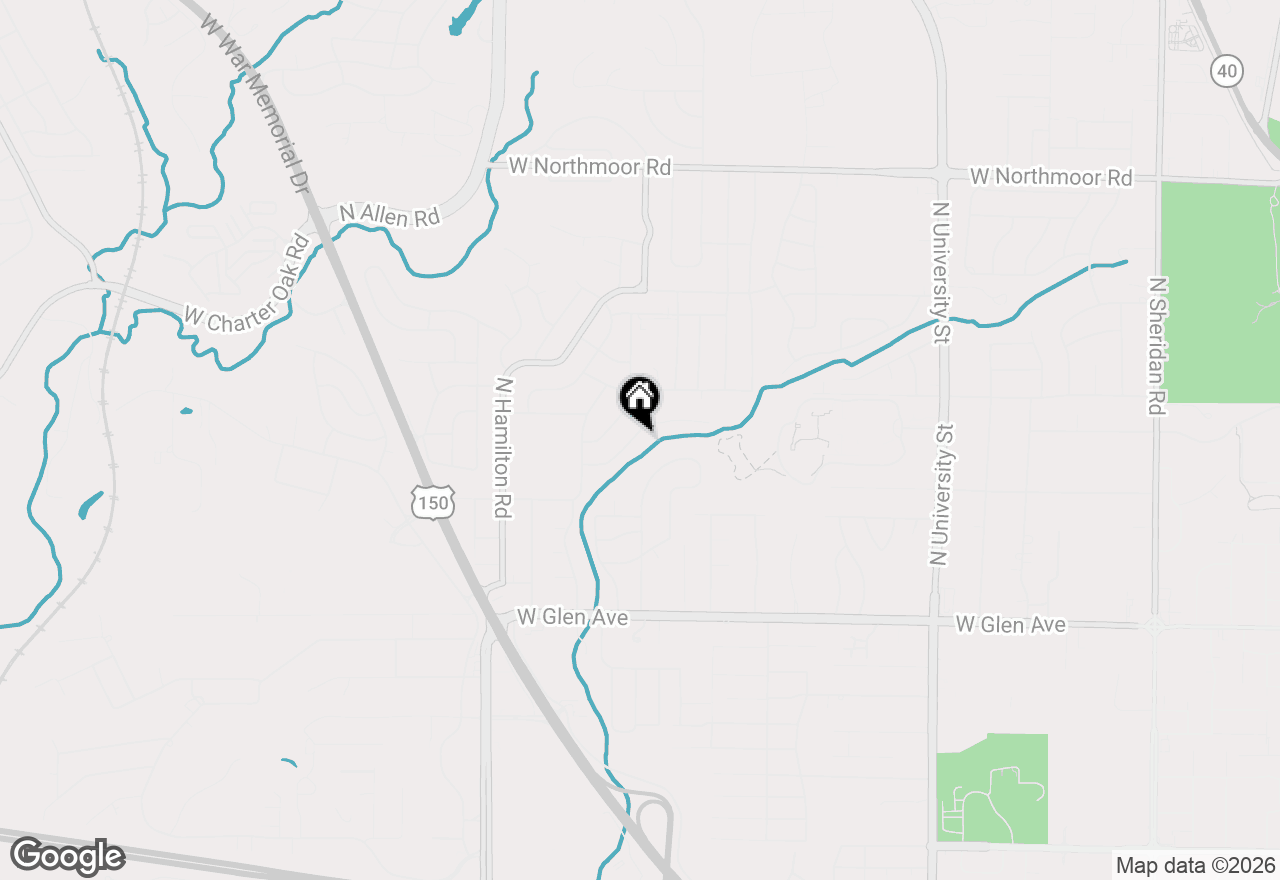 Map of 5406 N Longwood Drive, Peoria, IL 61614