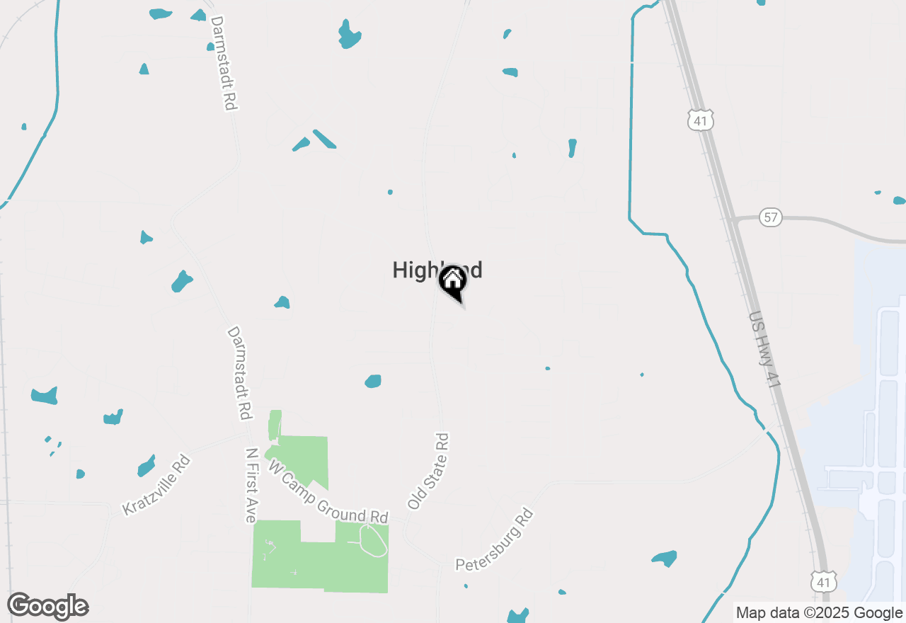 Map of 200 E Evergreen Road, Evansville, IN 47711