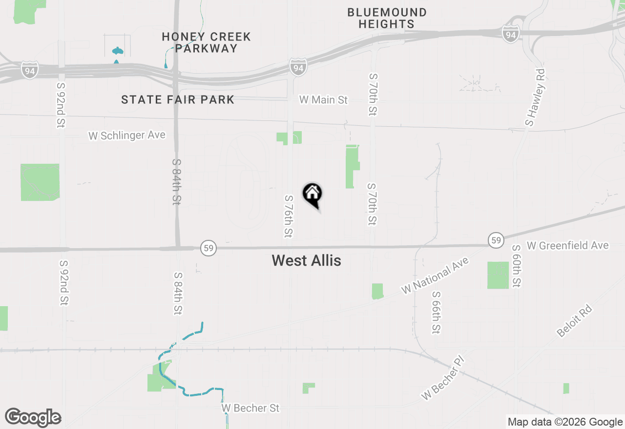 Map of 7416 W Madison St #UPPER, West Allis, WI 53214