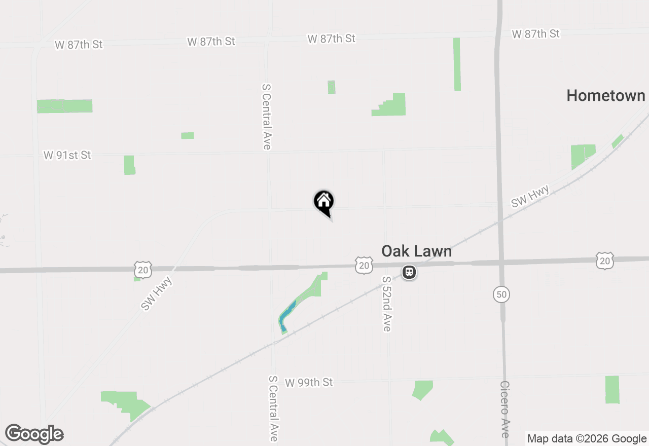 Map of 9322 S 54th Avenue, Oak Lawn, IL 60453