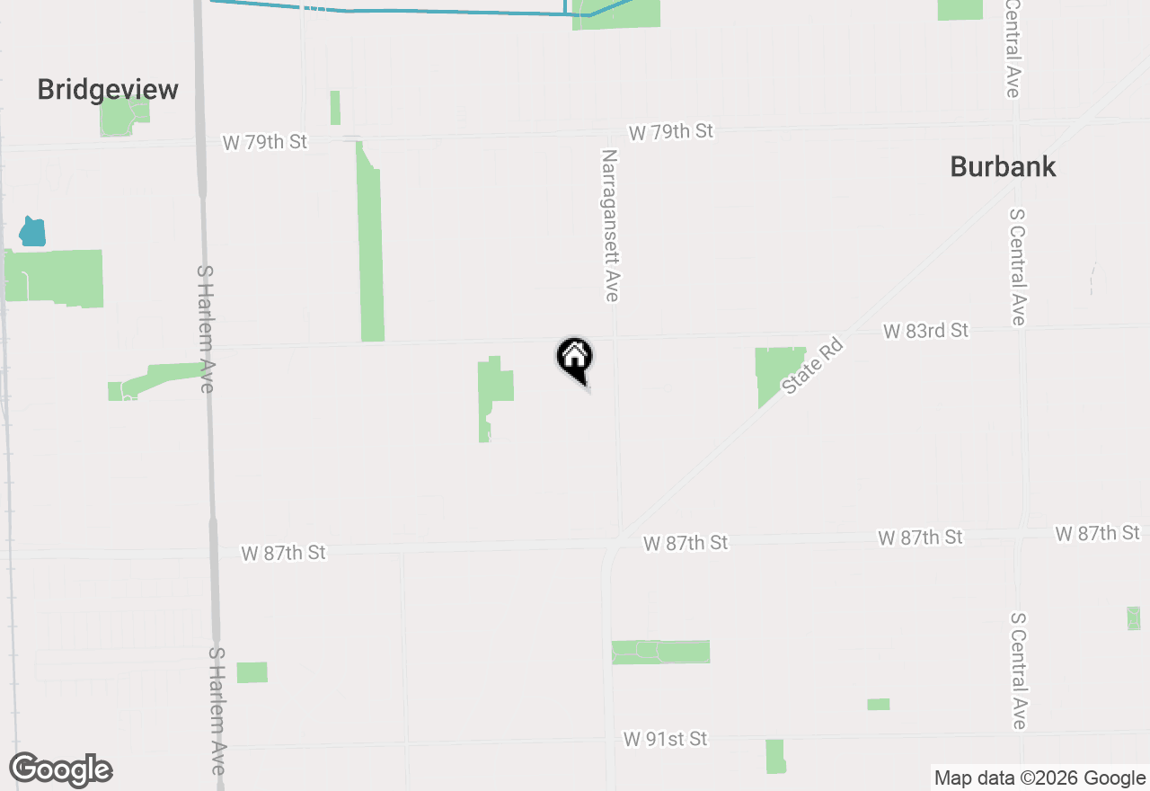 Map of 6449 W 84th Street, Burbank, IL 60459