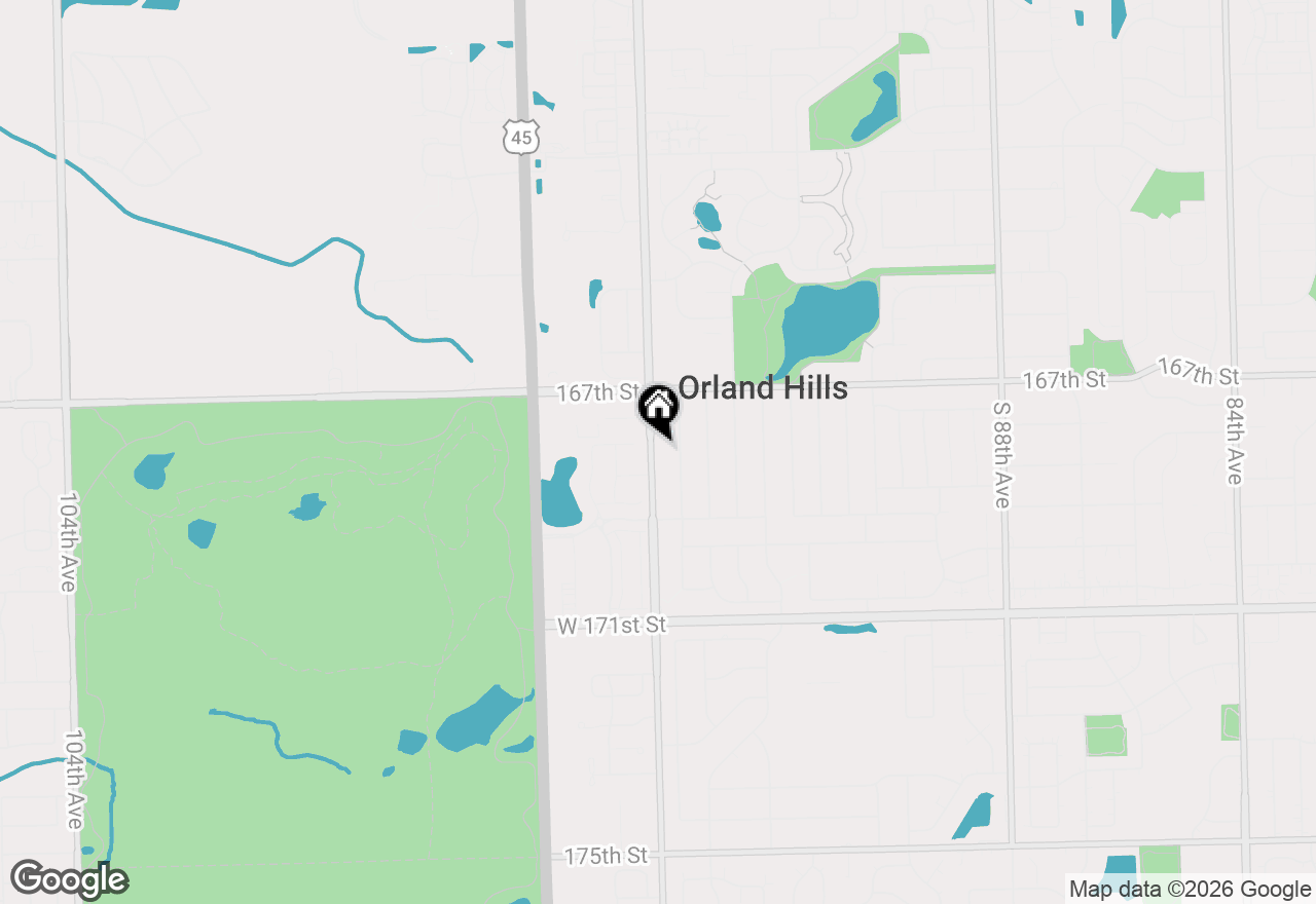 Map of 16783 94th Avenue, Orland Hills, IL 60487