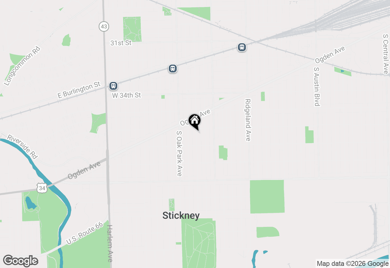 Map of 3614 Wesley Avenue, Berwyn, IL 60402