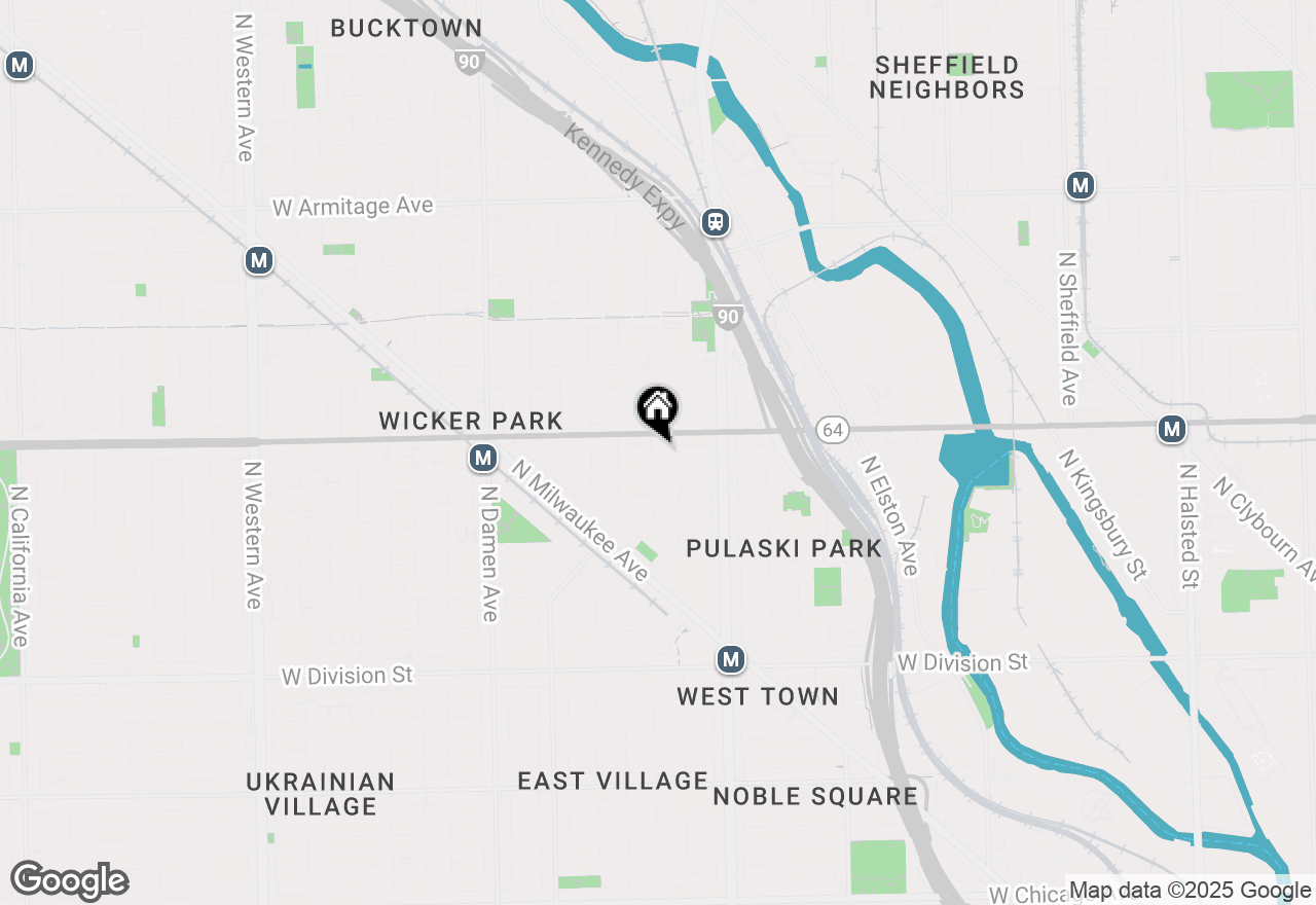 Map of 1528 N Paulina Street #A, Chicago, IL 60622