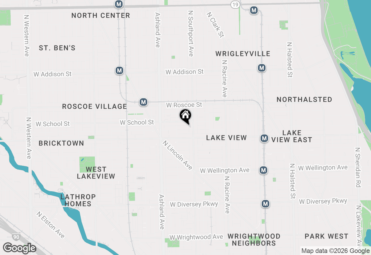 Map of 1426 W Melrose Street, Chicago, IL 60657