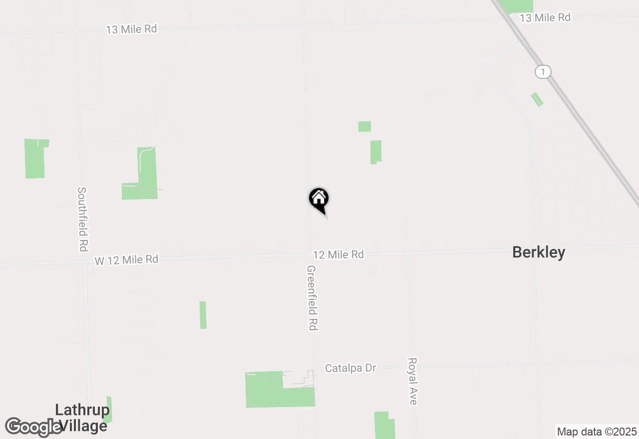 Map of 3659 Ellwood Avenue, Berkley, MI 48072